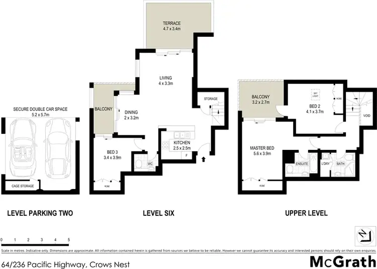 Floorplan of Homely apartment listing, 64/236 Pacific Highway, Crows Nest NSW 2065