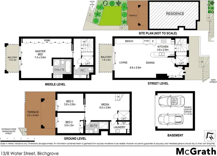 Floorplan of Homely townhouse listing, 13/8 Water Street, Birchgrove NSW 2041