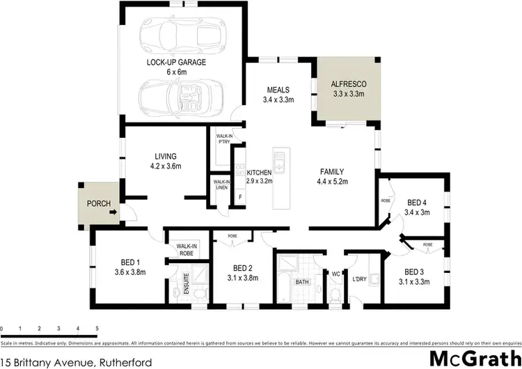 Floorplan of Homely house listing, 15 Brittany Avenue, Rutherford NSW 2320