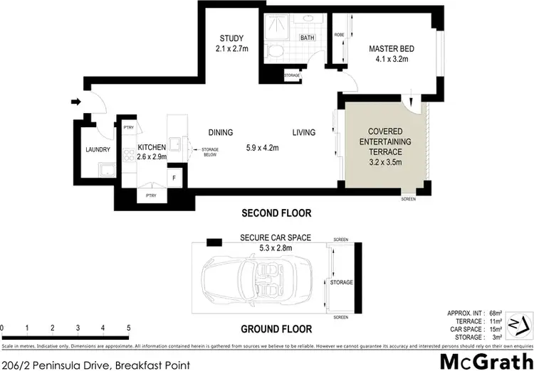 Floorplan of Homely apartment listing, 206/2 Peninsula Drive, Breakfast Point NSW 2137