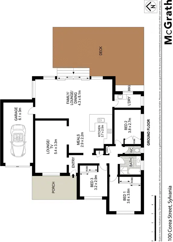 Floorplan of Homely house listing, 100 Corea Street, Sylvania NSW 2224