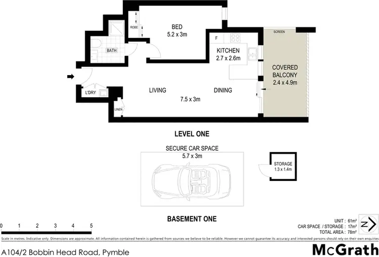 Floorplan of Homely apartment listing, A104/2 Bobbin Head Road, Pymble NSW 2073