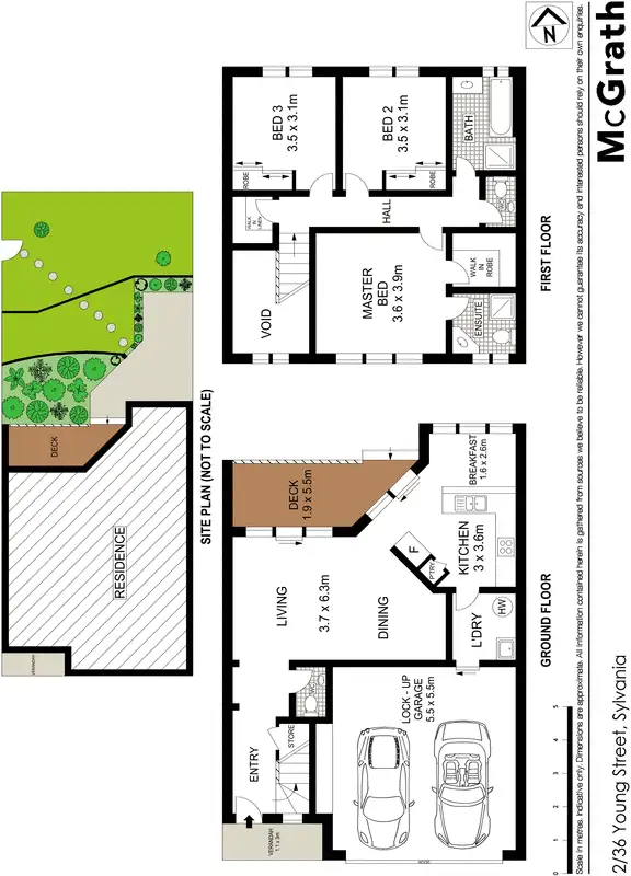 Floorplan of Homely townhouse listing, 2/36 Young Street, Sylvania NSW 2224