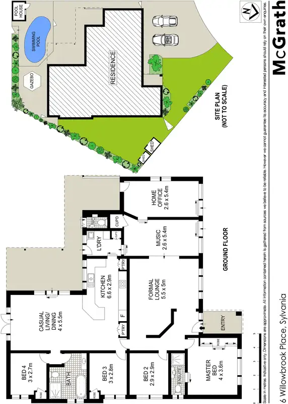 Floorplan of Homely house listing, 6 Willowbrook Place, Sylvania NSW 2224