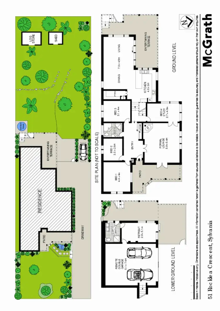 Floorplan of Homely house listing, 51 Rocklea Crescent, Sylvania NSW 2224