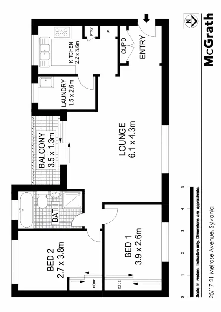 Floorplan of Homely apartment listing, 25/17 Melrose Avenue, Sylvania NSW 2224