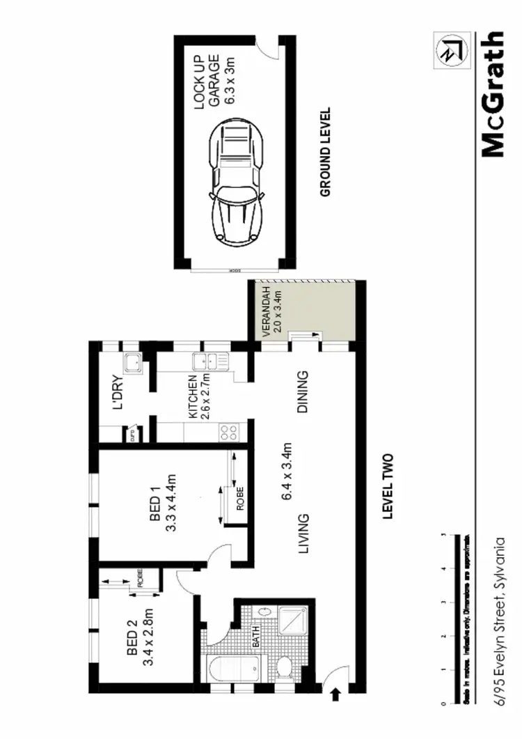 Floorplan of Homely apartment listing, 6/95 Evelyn Street, Sylvania NSW 2224