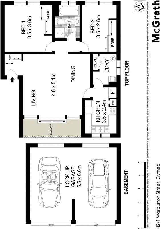 Floorplan of Homely apartment listing, 42/1 Warburton Street, Gymea NSW 2227