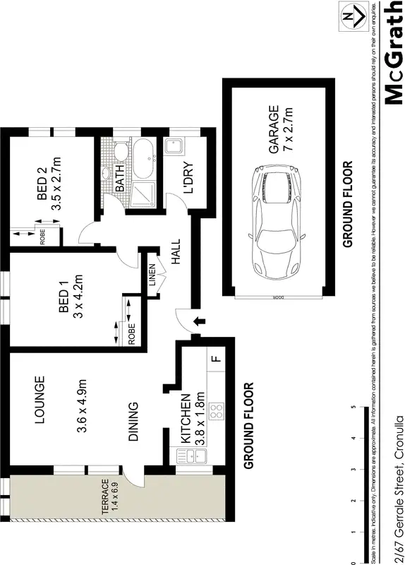 Floorplan of Homely apartment listing, 2/67 Gerrale Street, Cronulla NSW 2230