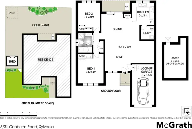 Floorplan of Homely villa listing, 5/31 Canberra Road, Sylvania NSW 2224