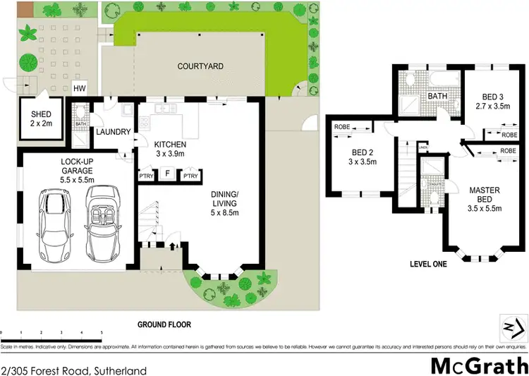 Floorplan of Homely townhouse listing, 2/305 Forest Road, Sutherland NSW 2232
