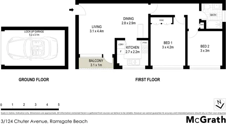 Floorplan of Homely apartment listing, 3/124 Chuter Avenue, Ramsgate Beach NSW 2217