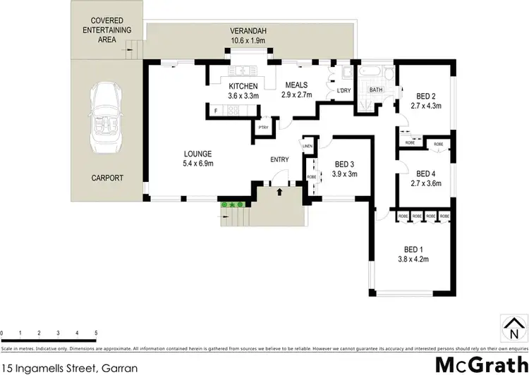 Floorplan of Homely house listing, 15 Ingamells Street, Garran ACT 2605