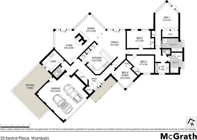 Floorplan of Homely rural property listing, 25 Kestral Place, Wamboin NSW 2620