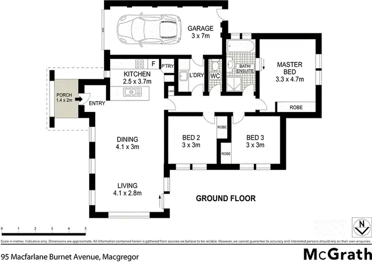 Floorplan of Homely house listing, 95 Macfarlane Burnet Avenue, Macgregor ACT 2615
