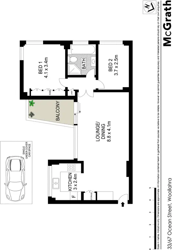 Floorplan of Homely apartment listing, 33/67 Ocean Street, Woollahra NSW 2025
