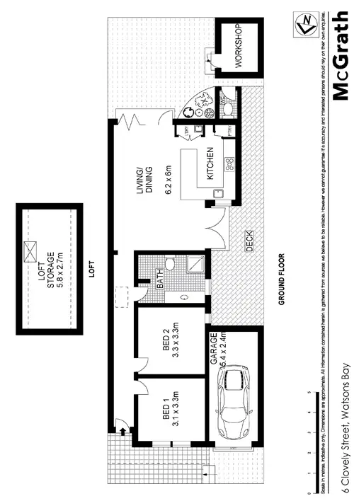 Floorplan of Homely house listing, 6 Clovelly Street, Watsons Bay NSW 2030