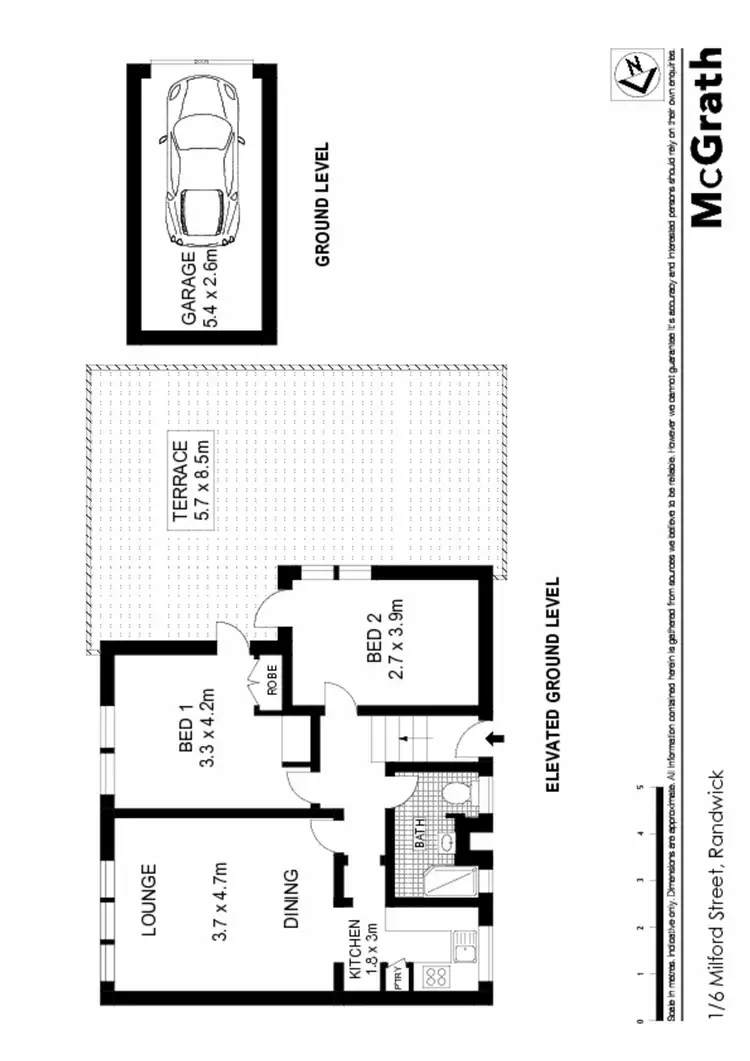 Floorplan of Homely apartment listing, 1/6 Milford Street, Randwick NSW 2031