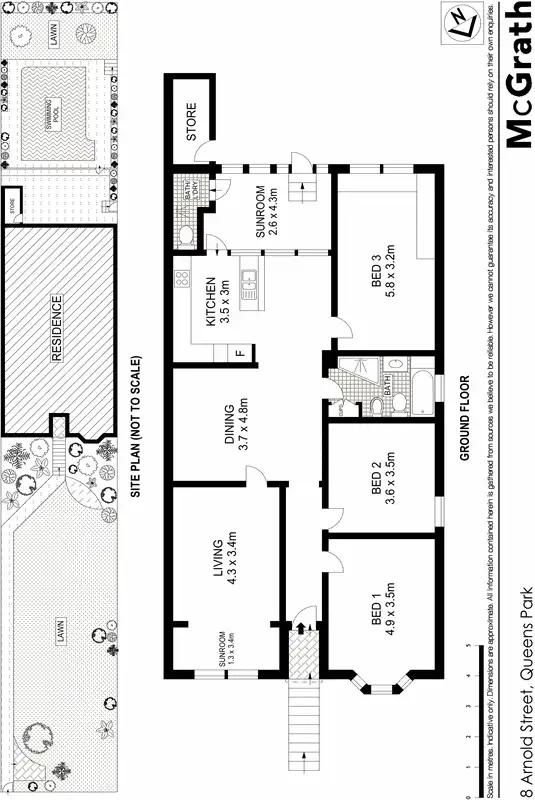 Floorplan of Homely house listing, 8 Arnold Street, Queens Park NSW 2022