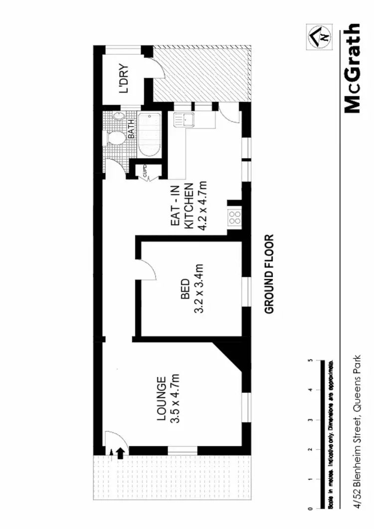 Floorplan of Homely apartment listing, 4/52 Blenheim Street, Queens Park NSW 2022
