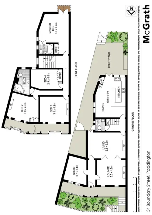 Floorplan of Homely house listing, 34 Boundary Street, Paddington NSW 2021