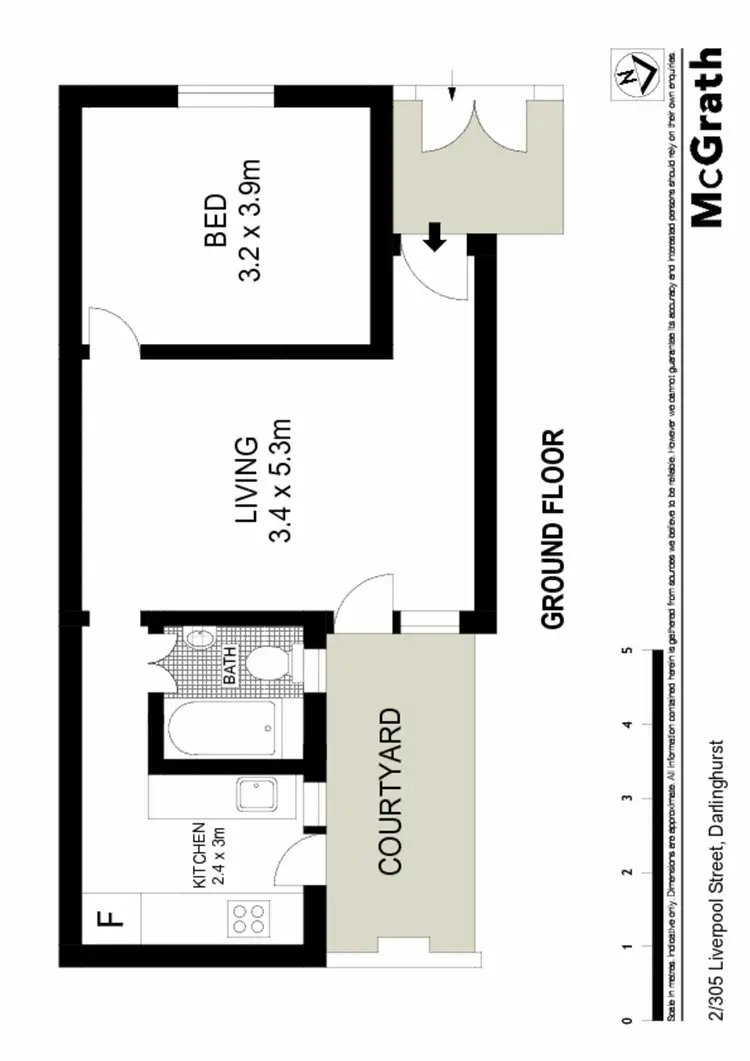 Floorplan of Homely apartment listing, 2/305 Liverpool Street, Darlinghurst NSW 2010
