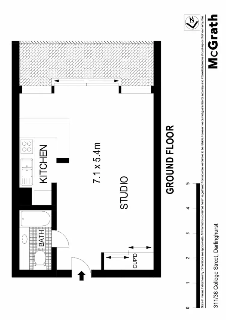 Floorplan of Homely apartment listing, 311/38 College Street, Darlinghurst NSW 2010