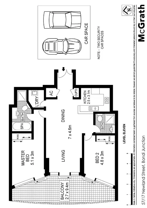 Floorplan of Homely apartment listing, 57/17 Newland Street, Bondi Junction NSW 2022