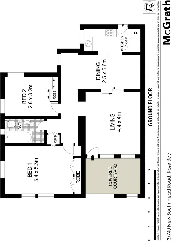 Floorplan of Homely apartment listing, 3/740 New South Head Road, Rose Bay NSW 2029