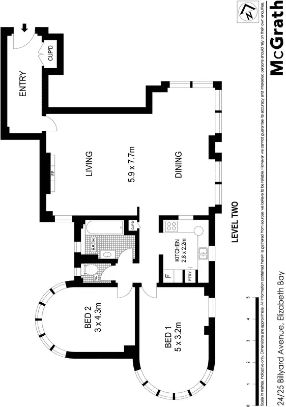 Floorplan of Homely apartment listing, 24/25 Billyard Avenue, Elizabeth Bay NSW 2011