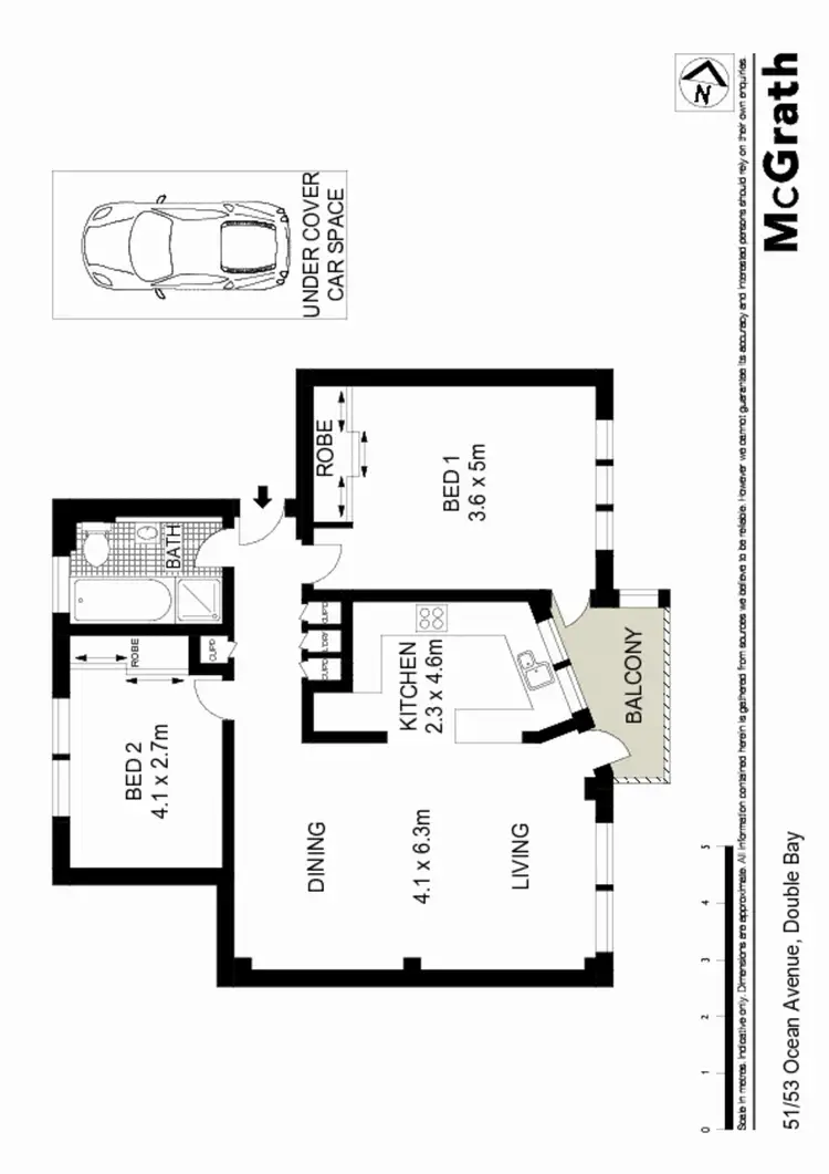 Floorplan of Homely apartment listing, 51/53 Ocean Avenue, Double Bay NSW 2028