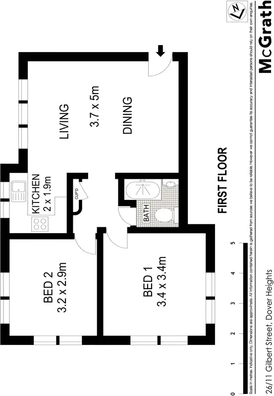 Floorplan of Homely apartment listing, 26/11 Gilbert Street, Dover Heights NSW 2030