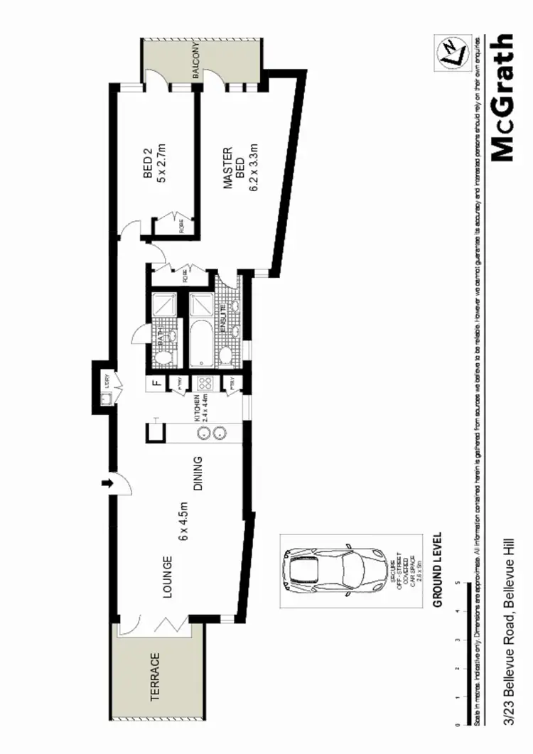 Floorplan of Homely apartment listing, 3/23 Bellevue Road, Bellevue Hill NSW 2023