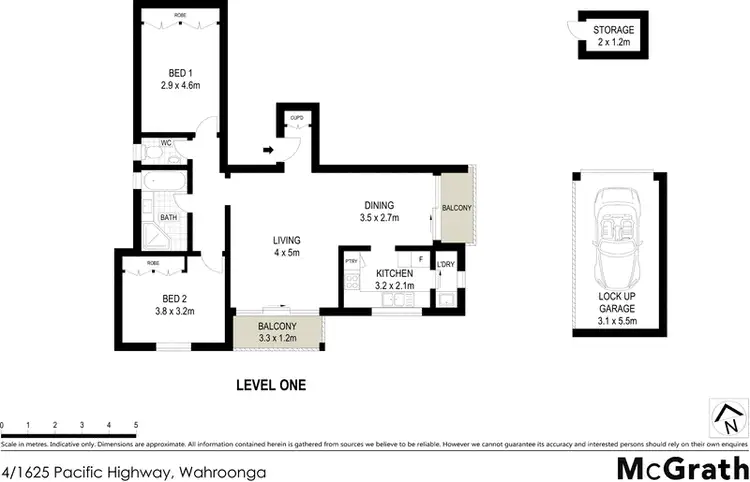 Floorplan of Homely apartment listing, 4/1625 Pacific Highway, Wahroonga NSW 2076