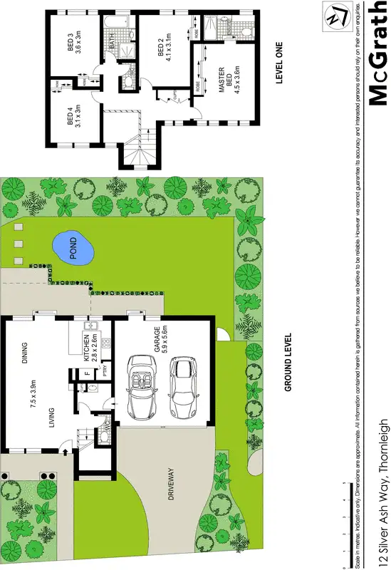 Floorplan of Homely townhouse listing, 12 Silver Ash Way, Thornleigh NSW 2120