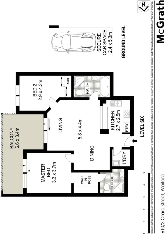 Floorplan of Homely apartment listing, 610/3 Orara Street, Waitara NSW 2077
