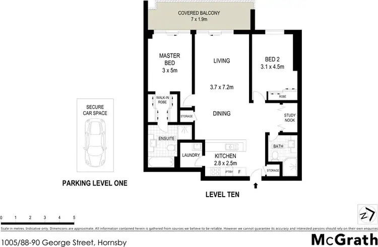 Floorplan of Homely apartment listing, 1005/90 George Street, Hornsby NSW 2077