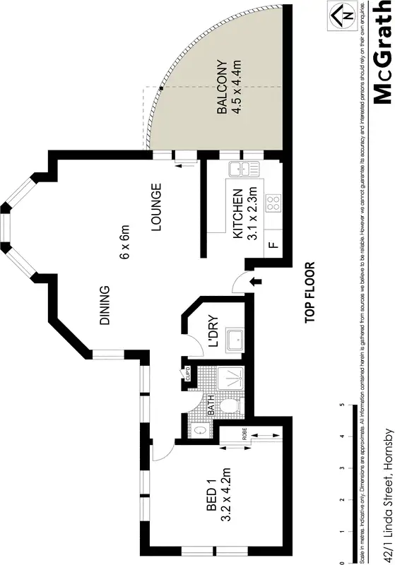Floorplan of Homely apartment listing, 42/1 Linda Street, Hornsby NSW 2077