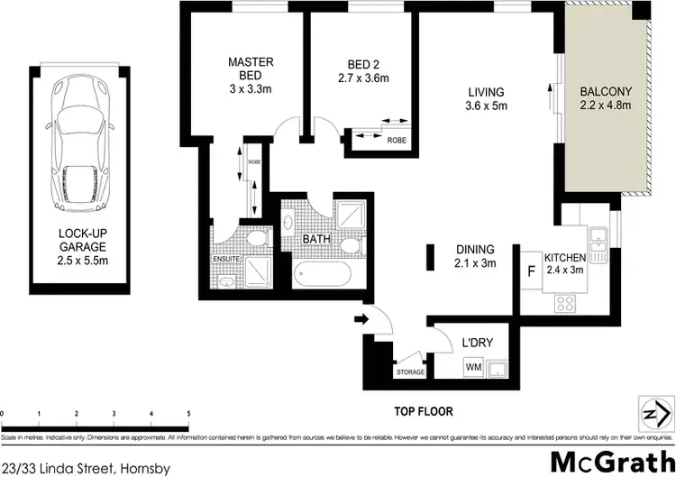Floorplan of Homely apartment listing, 23/33 Linda Street, Hornsby NSW 2077