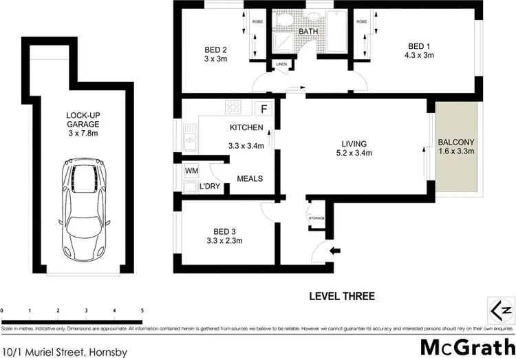 Floorplan of Homely apartment listing, 10/1 Muriel Street, Hornsby NSW 2077
