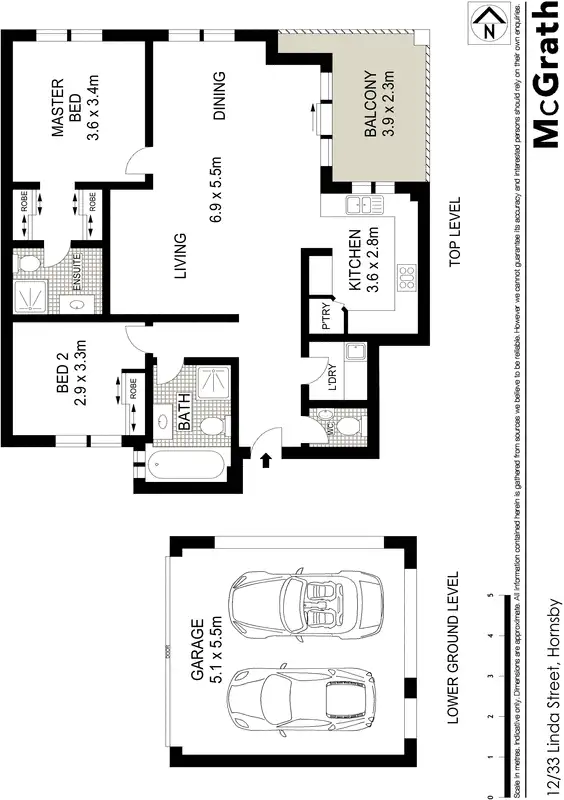 Floorplan of Homely apartment listing, 12/33 Linda Street, Hornsby NSW 2077