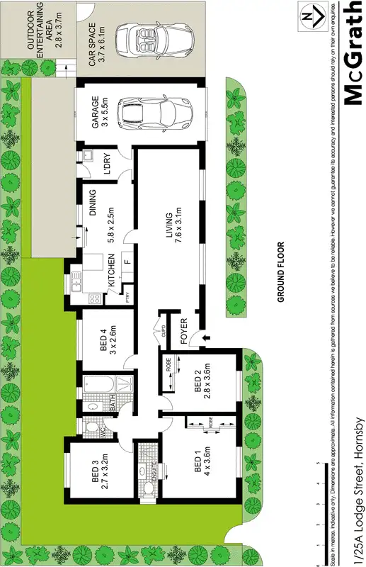 Floorplan of Homely house listing, 1/25A Lodge Street, Hornsby NSW 2077