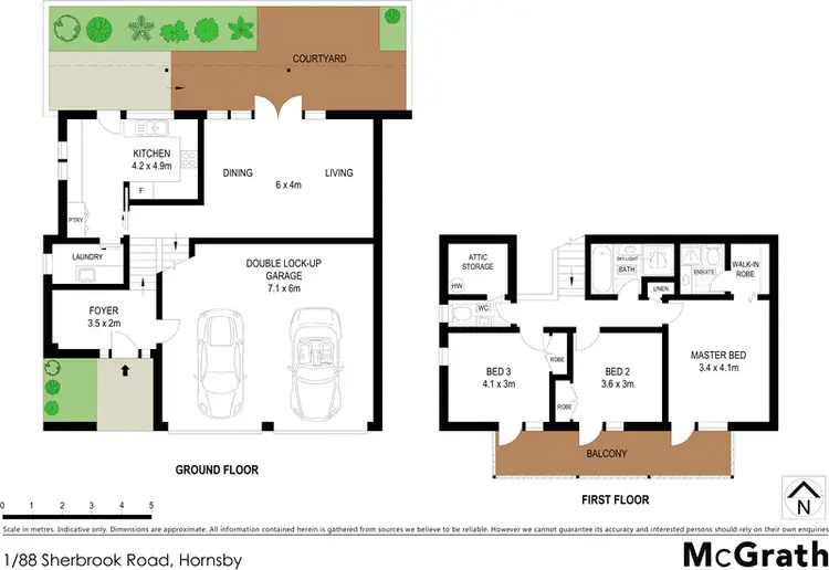 Floorplan of Homely townhouse listing, 1/88 Sherbrook Road, Hornsby NSW 2077