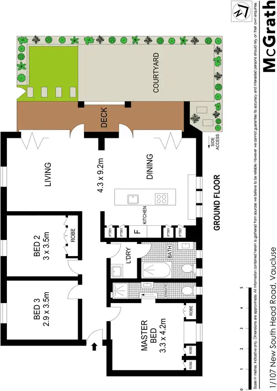 Floorplan of Homely apartment listing, 1/107 New South Head Road, Vaucluse NSW 2030