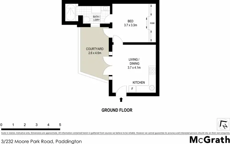 Floorplan of Homely apartment listing, 3/232 Moore Park Road, Paddington NSW 2021