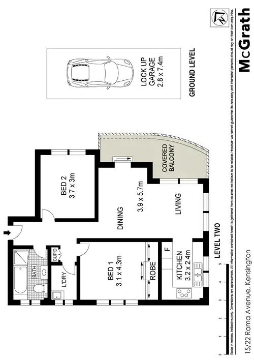 Floorplan of Homely apartment listing, 15/24 Roma Avenue, Kensington NSW 2033