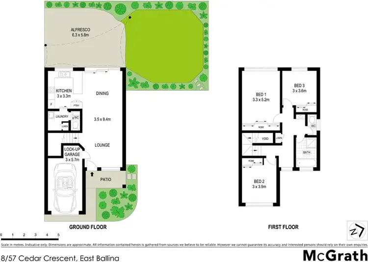 Floorplan of Homely townhouse listing, 8/57 Cedar Crescent, East Ballina NSW 2478