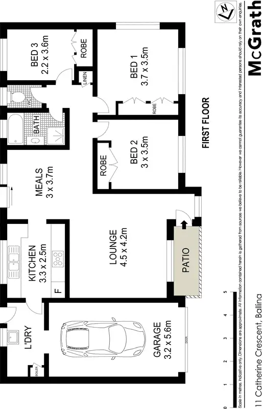 Floorplan of Homely house listing, 11 Catherine Crescent, Ballina NSW 2478
