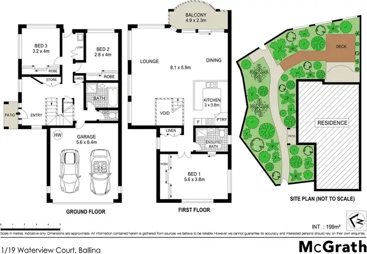 Floorplan of Homely townhouse listing, 1/19 Waterview Court, Ballina NSW 2478