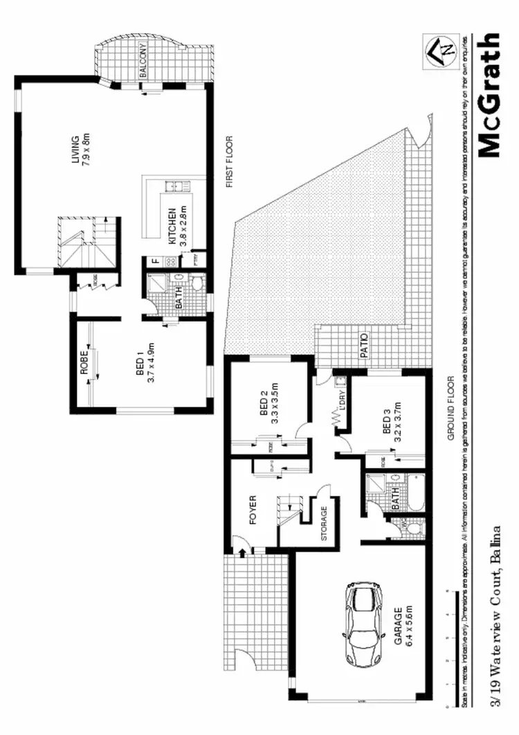 Floorplan of Homely townhouse listing, 3/19 Waterview Court, Ballina NSW 2478
